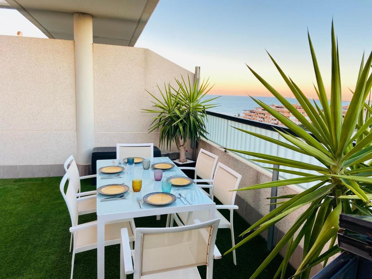 Ferienwohnung Patacona Premium Penthouse Sea Views & Barbecue Valencia Exterior foto